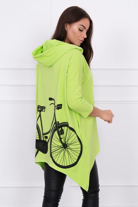 Dámska mikina bicykel zelená
