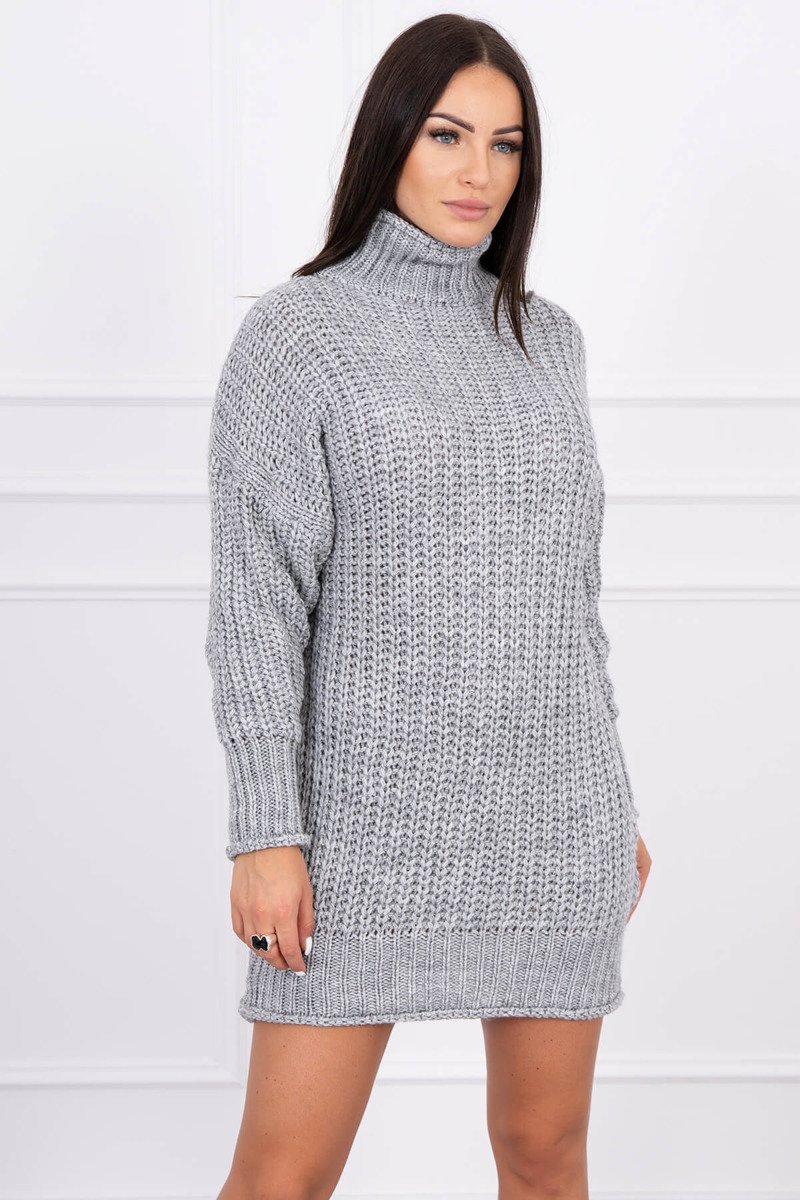 Dámsky sveter šaty sivé