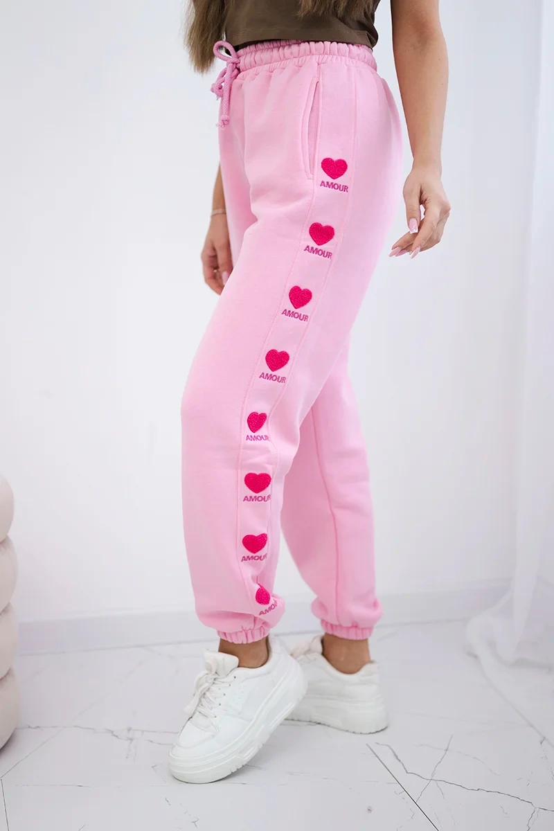 Dámske tepláky Amour ružová