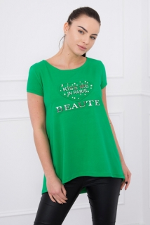 Dámske tričko kiss me zelené