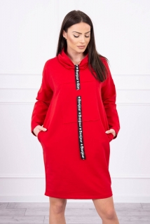 Teplákové šaty červené Bonjour