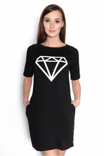 Športové šaty čierne Diamant